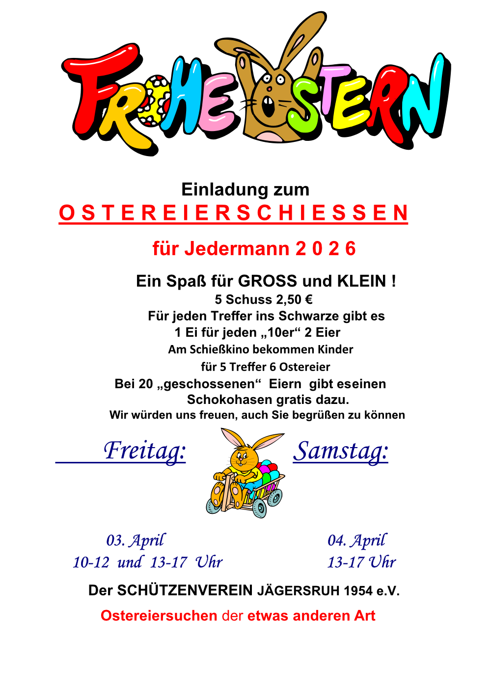 Einladung Ostereierschiessen 2026